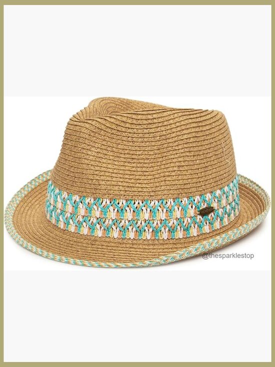 Women\'s Straw Fedora Sun Hat with UPF 50+ Protection and Drawstring Closure main image 5